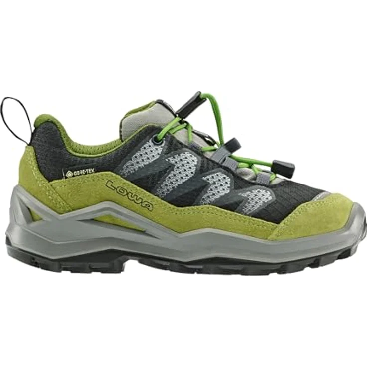 LOWA MADDOX PRO GTX LO JR Halbschuh, wasserdicht und atmungsaktiv, schwarz/limone, Größe 27 – Bild 2