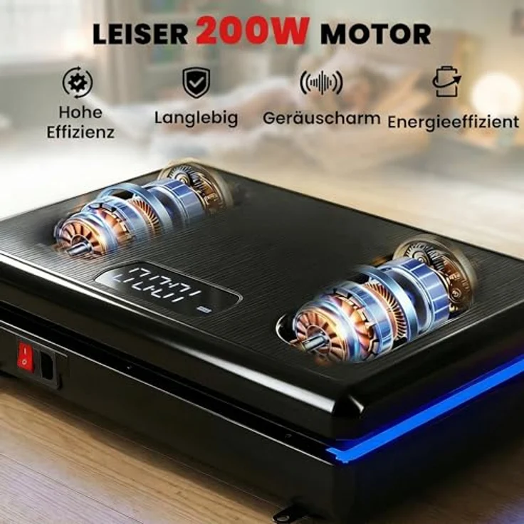 SPORTNOW Vibrationsplatte Rüttelplatte mit 120 Intensitätsstufen, 5 Vorprogrammen und Widerstandsbändern, schwarz – Bild 3