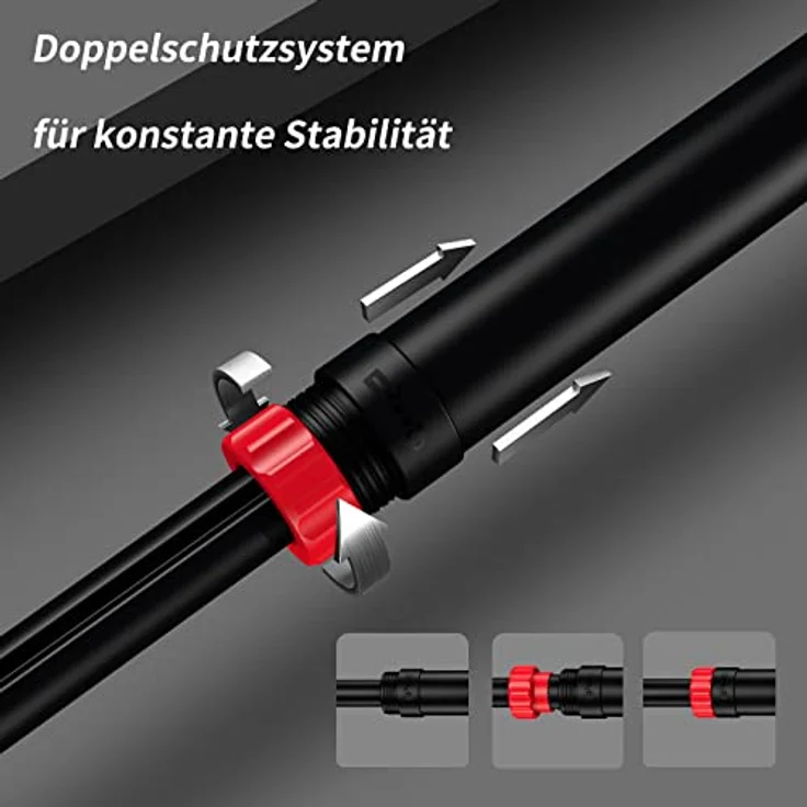 DH FitLife Klimmzugstange Türrahmen ohne Schrauben | Pull up bar Doorway zum Eindrehen | Türreck für Krafttraining | Reckstange für Tür 72-92cm | Mit Wasserwaage – Bild 3