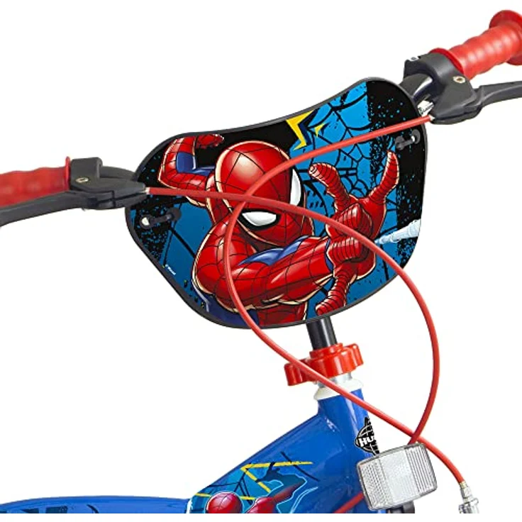 Huffy Disney Spider-Man 14 Zoll Kinderrad mit stabilem Stahlrahmen, Kettenschutz und Fahrradklingel – Bild 2