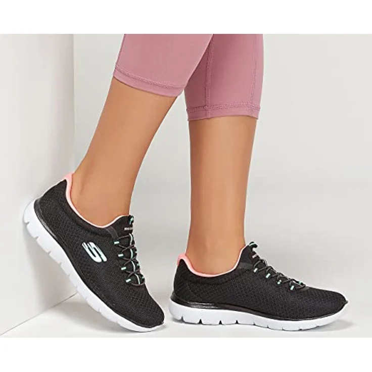 Skechers Sport Womens SUMMITS Sneakers, komfortable Laufschuhe für aktive Frauen, schwarz – Bild 2