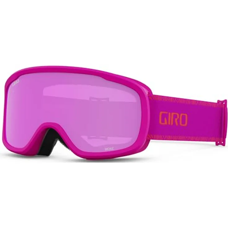 Giro Moxie Skibrille, pink chute und amber pink Scheibe (41% VLT) + gelbe Scheibe (84% VLT), EXV Design, OTG friendly, riesiges Sichtfeld