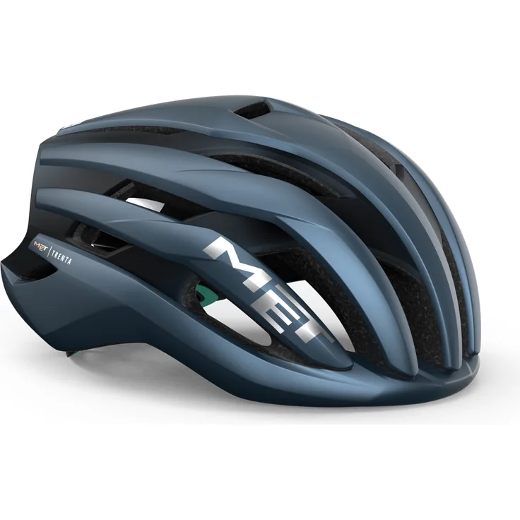 MET Trenta MIPS, Fahrradhelm mit optimaler Belüftung, Navy Silver, Matt, Gr. L (58-61 cm)