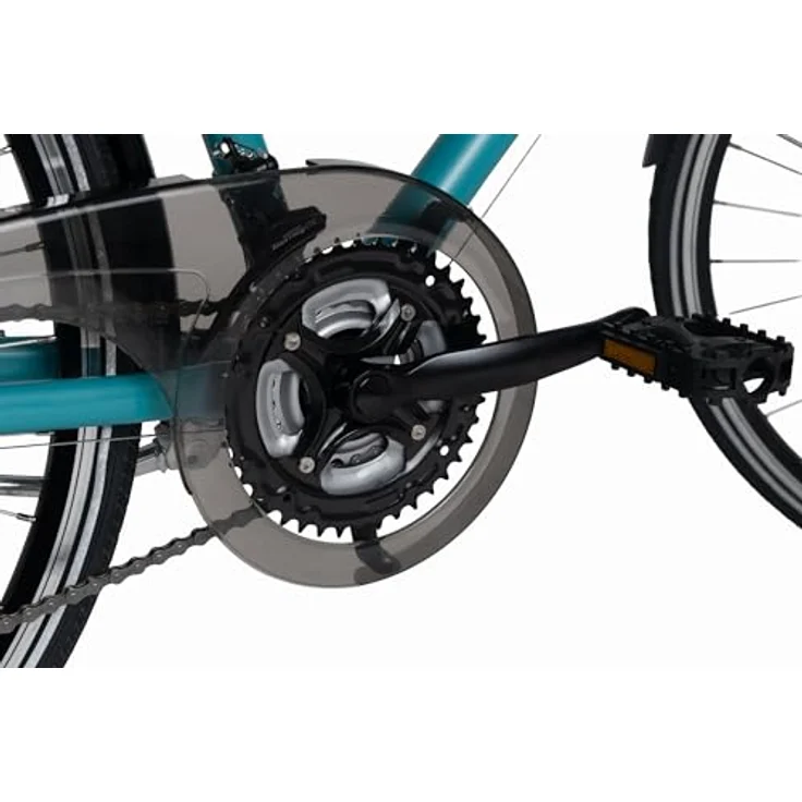 DACAPO Trekkingrad Metropolis Damen 28'' Flachlenker, 21 Gänge, RH 48 cm, türkis – Bild 3