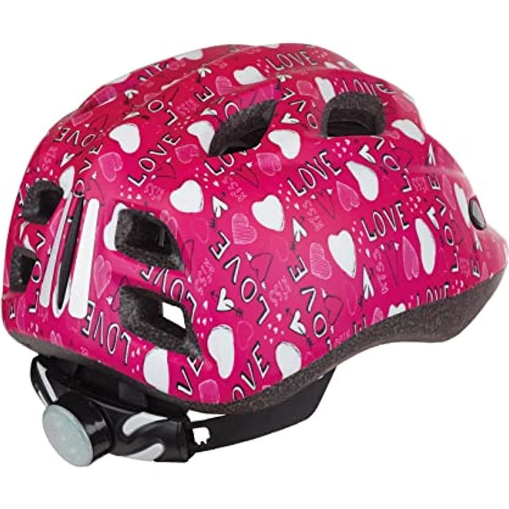 Polisport 8740900017 - S Junior Premium Love Helm, verstellbar Größe S (52-56 cm), CE-zertifiziert, mit LED und 10 Lufteinlässen, für Radfahren und Skateboarden, Farbe Love – Bild 3