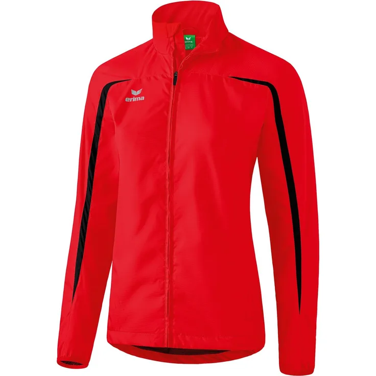 ERIMA Laufjacke Rot/Schwarz, taillierter Damenschnitt, wind- und wasserabweisend, Größe 48