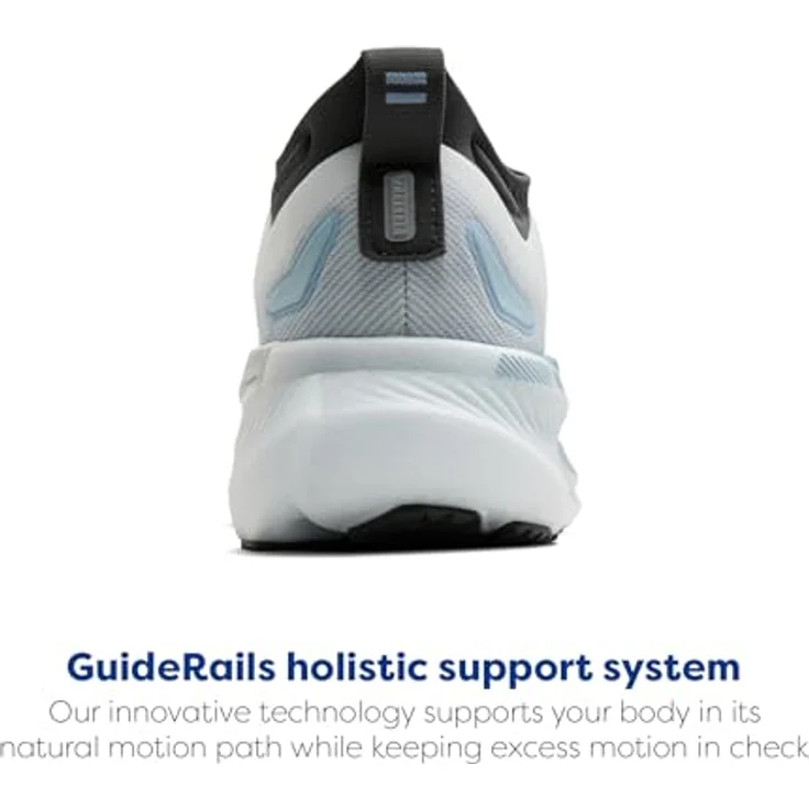 Brooks Glycerin GTS 23, Laufschuhe mit GuideRails™-Technologiesystem, atmungsaktivem Strick-Obermaterial, Dämpfung und Recyclingmaterial, Farbvariante White/Rain/Baltic Sea, Schuhweite normal, Größe 43 – Bild 3