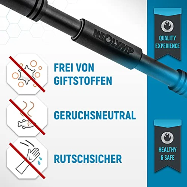 NEOLYMP Klimmzugstange Tür mit innovativer Gear-Lock Funktion + E-Book (Blau) – Klimmzugstange Türrahmen Pull up Bar Tür Klimmzugstange Klimzugststange Türrahmen Turnstange Türrahmen Door Pull up Bar – Bild 3