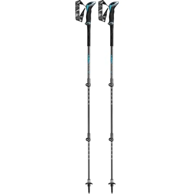 LEKI Makalu Lite AS Stöcke, Aluminium, verstellbar, Dämpfung, 100-135 cm, Black-Dark Anthracite-Petrol – Bild 1