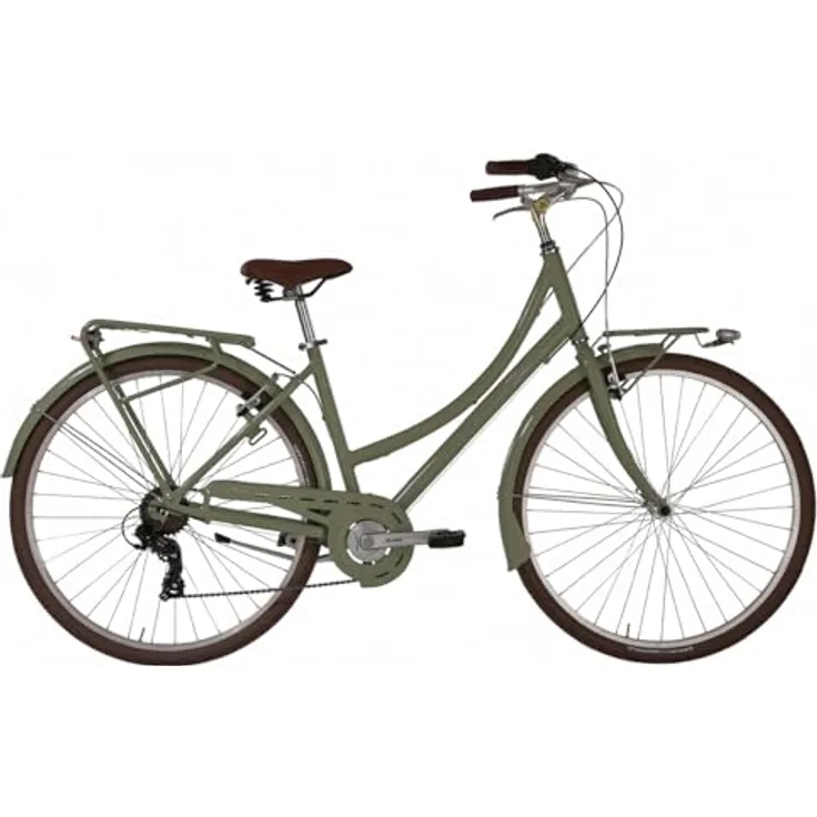 ALPINA Sports ANITAbyAlpina Cityfahrrad VELVET 28 Zoll, oliv, 7-Gang Kettenschaltung, Ballonreifen, Aluminiumrahmen