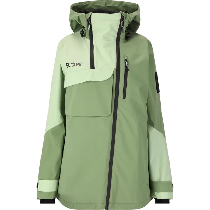 Slope Zuko W Ski Jacket W-PRO 15000, wasserdicht und winddicht, mit Belüftungssystem, grün, XXS
