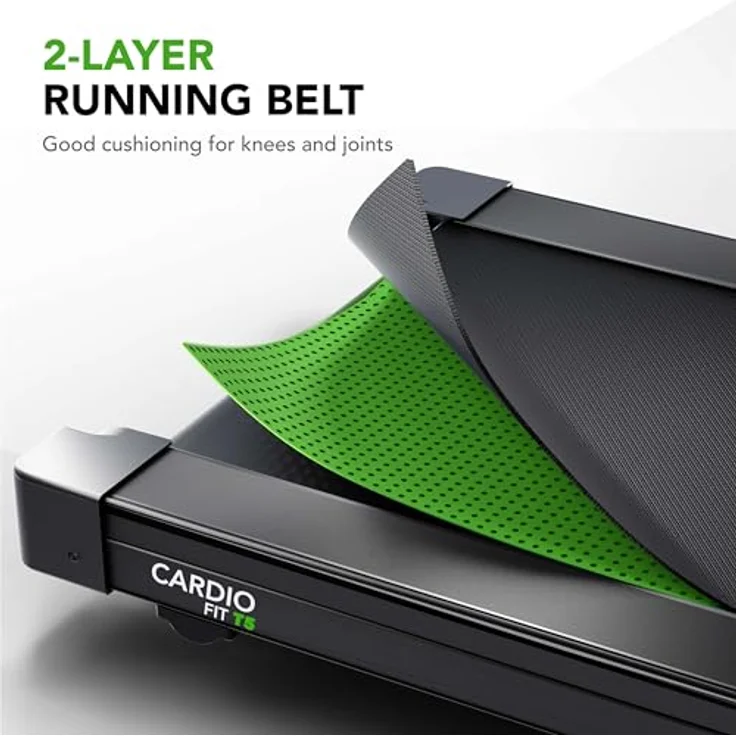Tunturi Cardio Fit T5 Laufband, klappbar und kompakt, 14 Trainingsprogramme, 0,8 bis 8 km/h, Fitnessgerät für Zuhause mit Bluetooth-Konnektivität – Bild 2