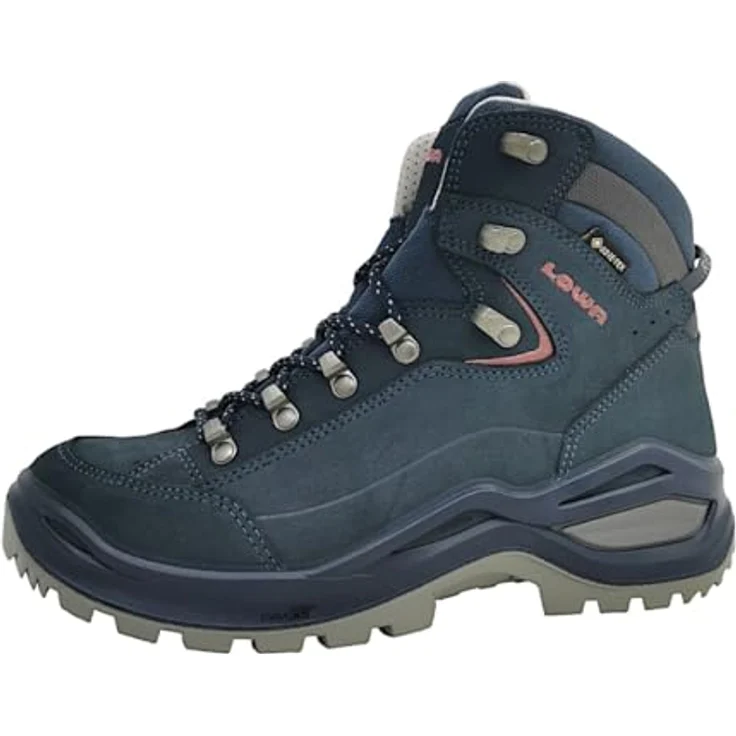 LOWA RENEGADE EVO GTX MID Ws, Wanderstiefel mit GORE-TEX Membrane, wasserdicht und atmungsaktiv, stahlblau/altrosa, Größe 39 – Bild 1