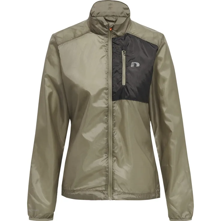 Newline WOMEN PACKABLE TECH JACKE, strapazierfähige Skijacke aus Ripstop-Gewebe, grün, Größe M, verstaubar mit reflektierenden Details