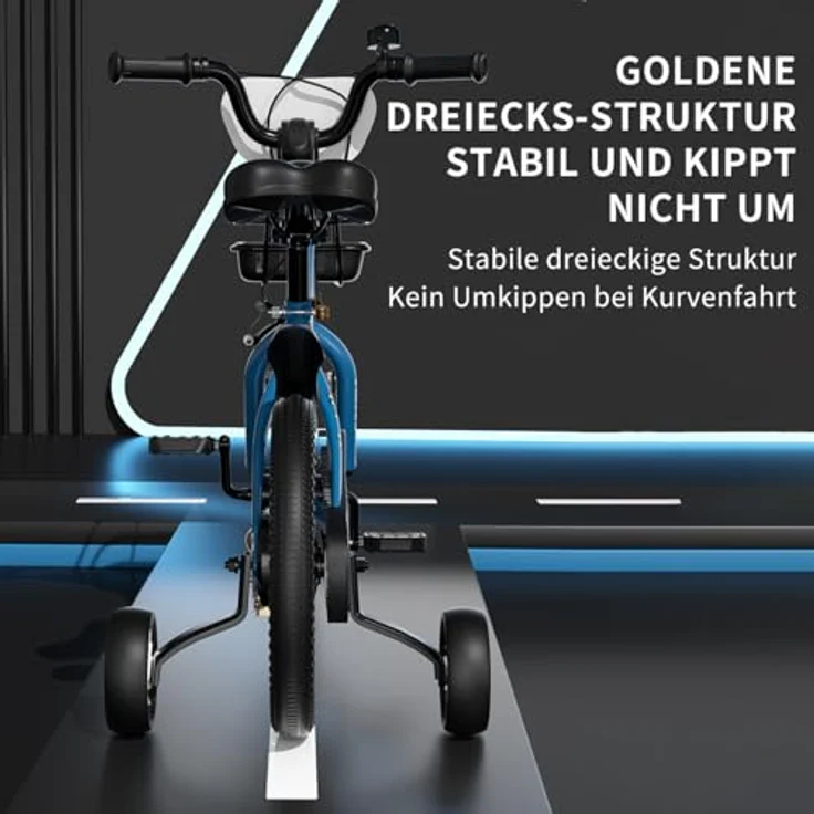 Habib Gruppe Dino-Fahrrad, Kinderfahrrad im Dinosaurier-Design mit 6-teiligem Schutz-Set und höhenverstellbarem Sattel – Bild 7