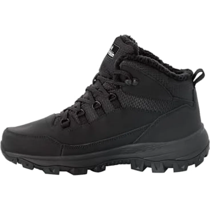 Jack Wolfskin Everquest Texapore Mid M, Herren Wanderschuhe, wasserdicht, für Temperaturen bis -30 °C, Schwarz, Größe 42.5