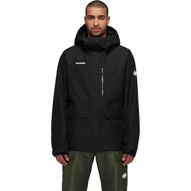 Mammut Fall Line HS Thermo Hooded Jacket, wasserdichte Skijacke mit isolierendem Material, schwarz, Größe XL – Bild 2