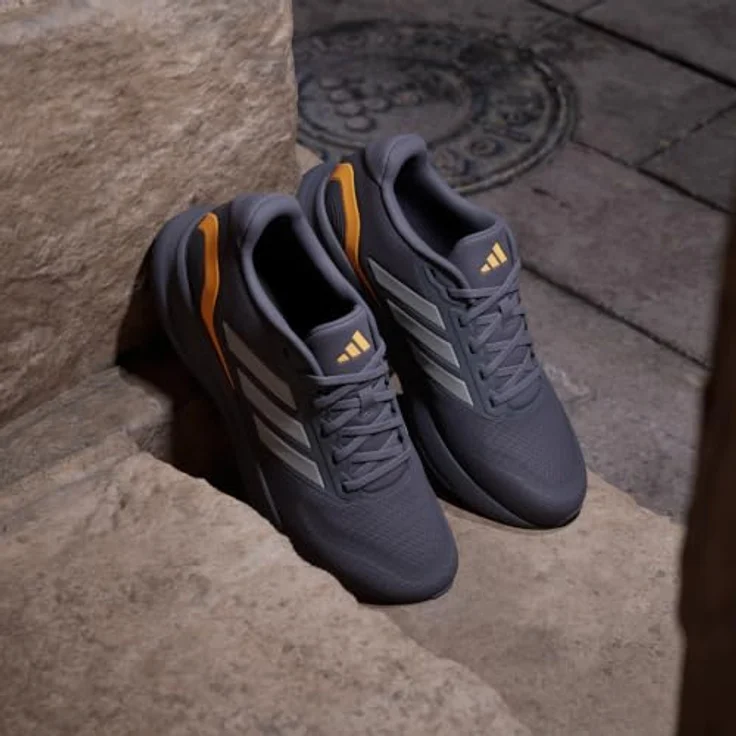 ADIDAS Herren Laufschuh Runfalcon 5, dämpfende Cloudfoam Zwischensohle, atmungsaktives Mesh-Obermaterial, strapazierfähige Adiwear Außensohle – Bild 9