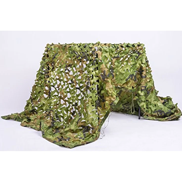 NINAT Tarnnetz Camouflage Netz 2Mx8M, Oliv-grün, hochwertiges 150D-Polyester-Gewebe für effektive Tarnung im Outdoor-Bereich – Bild 2