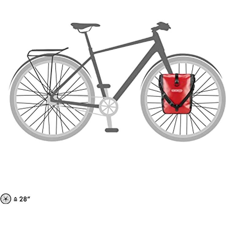 Ortlieb Front-Roller Classic QL2.1, Fahrradtasche für Unisex-Adult, Rot-Schwarz, 2x12.5 L, mit Schultertragegurten und Quick-Lock2.1-System – Bild 5
