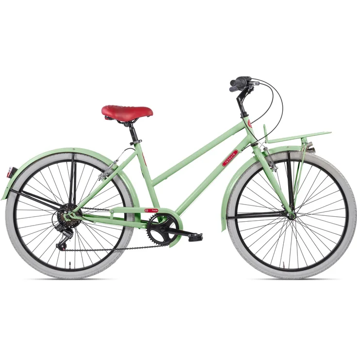 VENICE Letoule Facile – Urban Allround 26 Zoll Cityrad, 6-Gang SHIMANO Kettenschaltung, Mintgrün