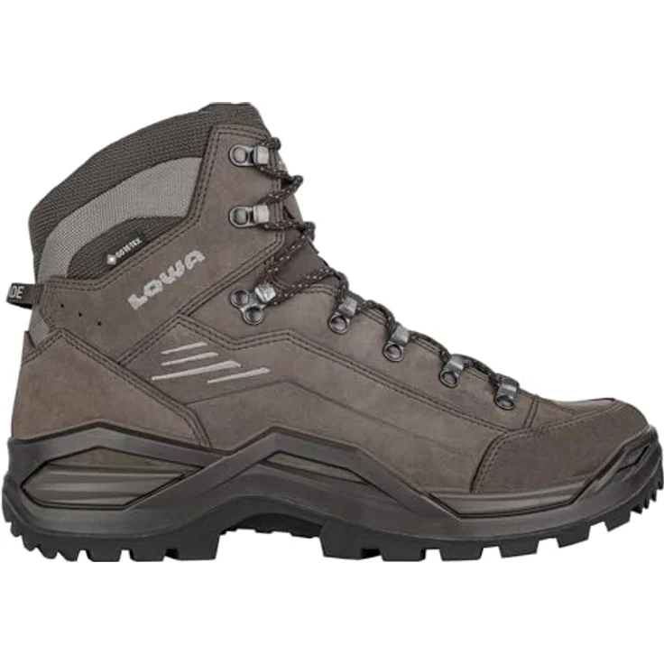 LOWA RENEGADE EVO GTX MID W, wasserdichte Wanderschuhe für breite Füße, espresso/seegras, 42.5 – Bild 1