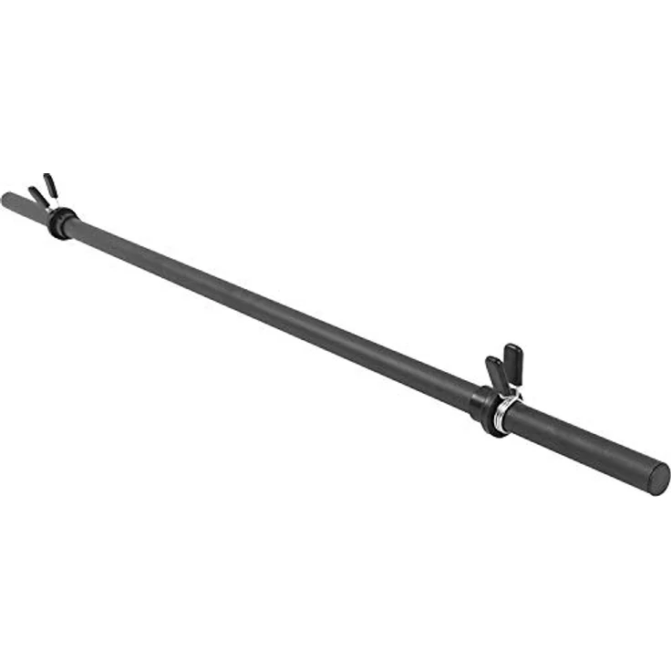 GORILLA SPORTS® Aerobic Langhantel - 130 cm, Einzeln/Set, mit/ohne Gewichte, 30mm, mit Federverschlüsse, aus Kunststoff, Schwarz - Langhantelstange, Hantelstange für Fitness, Krafttraining – Bild 1