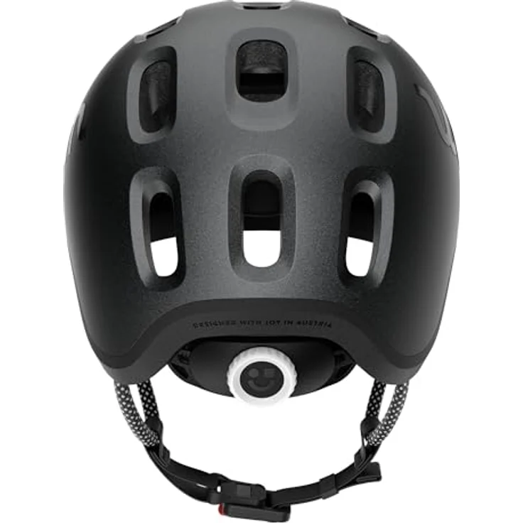 woom Ready Kinderhelm, verstellbarer und pinch-freier Helm mit reflektierenden Details für Fahrradfahren, Rollschuhlaufen und Scooten, Charcoal Metallic, Größe S (46,2 - 49,8 cm) – Bild 5