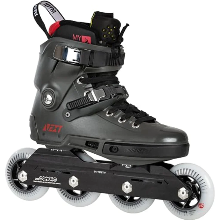 POWERSLIDE Next 90 Inline-skates Grau EU 40-41 - Urban Freeride-Stil, HXG-Rocker-Technologie, Trinity-3-Punkte-Montagesystem – Bild 3