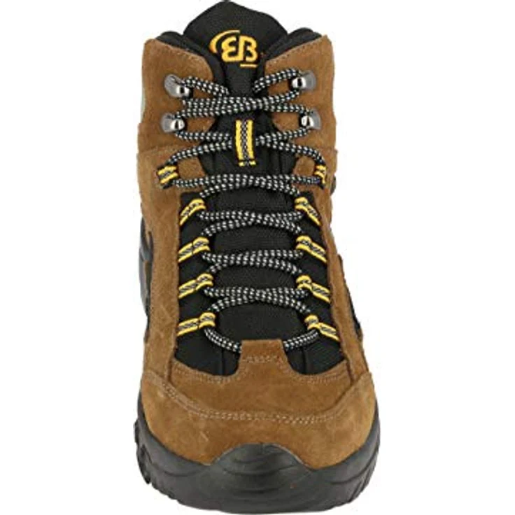 BRÜTTING Trekkingschuhe Herren, robuster Wanderschuh aus Veloursleder, braun, flache Gummisohle, Schnürverschluss – Bild 3