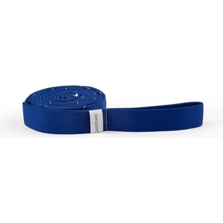 FLEXVIT Multi Power (Blau), Starkes Widerstandsband mit eingenähten Schlaufen, hautfreundlich und robust, ideal für Krafttraining und fortgeschrittene Sportler