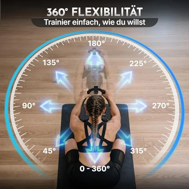 NEOLYMP Bauchroller – Patentierter Bauchtrainer mit Unterarm-Auflagepads, extra breiter Stabilität, 5 Einstellstufen für gerade & seitliche Rollouts, integrierte Handyhalterung – Bild 4