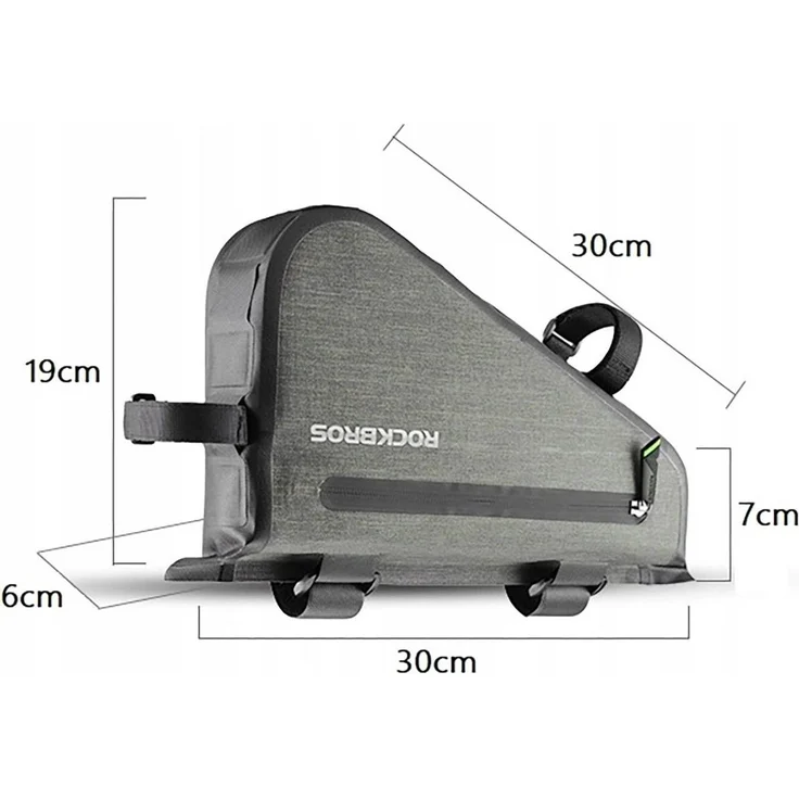 Rockbros AS-017 Velotasche, 5 l Rahmentasche mit wasserdichter Beschichtung und reflektierenden Elementen