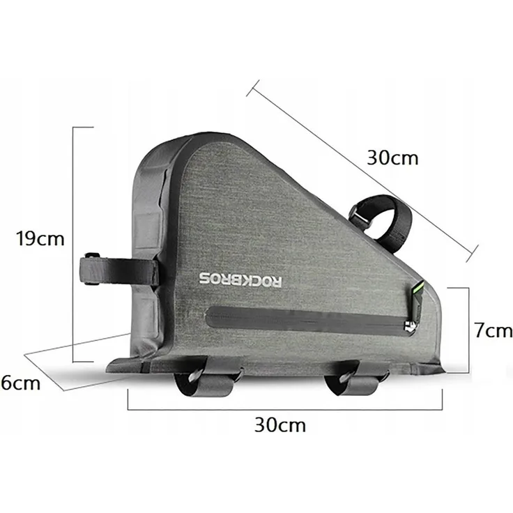 Rockbros AS-017 Velotasche, 5 l Rahmentasche mit wasserdichter Beschichtung und reflektierenden Elementen