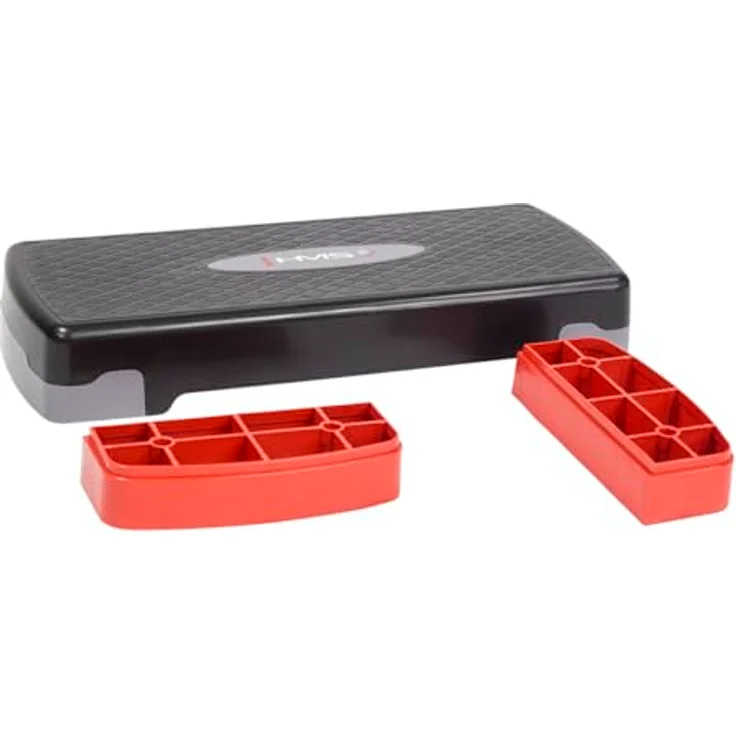 HMS AS003 Stepper Aerobic Steppbrett, höhenverstellbar mit 2 Stufen, 67x27cm, bis 200 kg max. Nutzergewicht – Bild 6