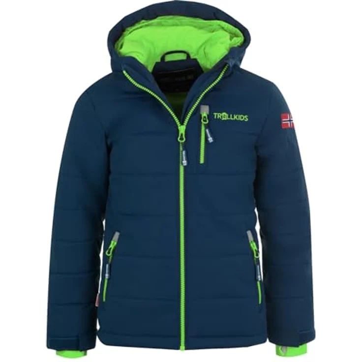 Trollkids Kinder Skijacke Marine 513-100, atmungsaktive und wasserdichte Winterjacke mit isolierenden Eigenschaften, Grösse 92 – Bild 1