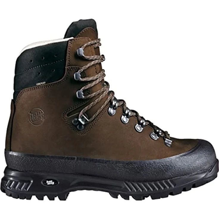 Hanwag Herren Alaska Wide GTX, wasserdichter Wanderschuh aus gewachstem Nubukleder mit Gore-Tex-Futter, erde, Größe 44 – Bild 1