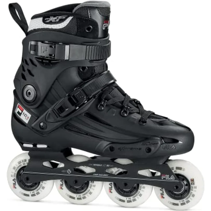 Fila NRK Pro Black, Unisex Inline-Skates mit ABEC 7 Lagern, 80 mm Rädern und verstellbarem Aluminiumrahmen