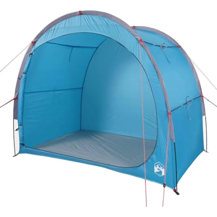 vidaXL Beistellzelt, Lagerzelt mit Stauraum, Umkleidezelt Wasserdicht Tragbar, Campingzelt Aufbewahrungszelt Zelt, Blau 185T Polyester – Bild 5