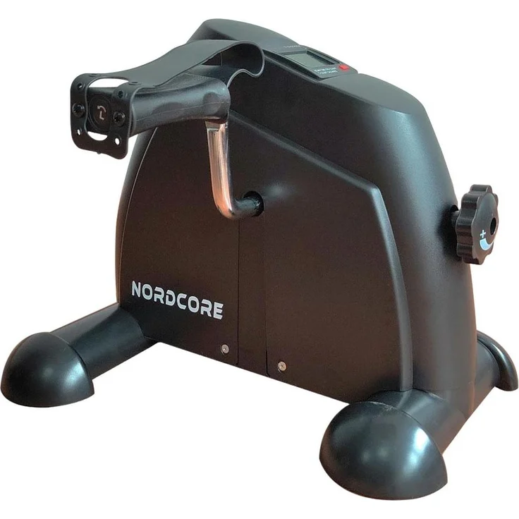 Nordcore Heimtrainer 150, Ergometer mit einstellbarem Widerstand und Leistungsanzeige, schwarz, 41x32x31 cm