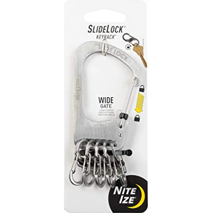 Nite Ize SlideLock KeyRack, Edelstahl-Karabiner mit Verriegelung, Nicht zutreffend – Bild 1