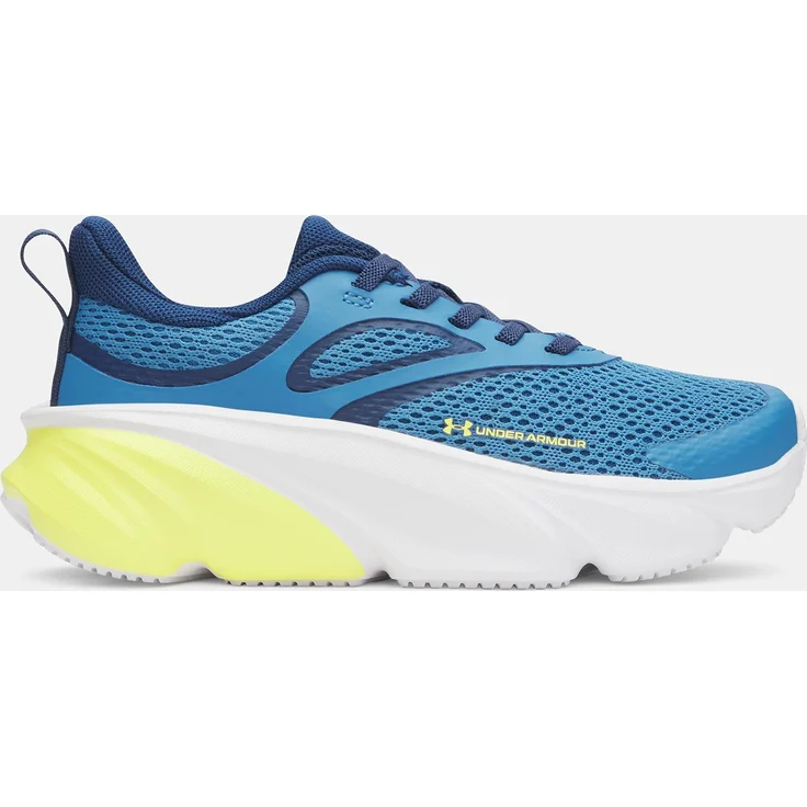 Under Armour UA BPS Rogue 6 AL Laufschuhe für Jungen, atmungsaktives Mesh-Obermaterial, TPU-Overlays, bequeme EVA-Mittelsohle