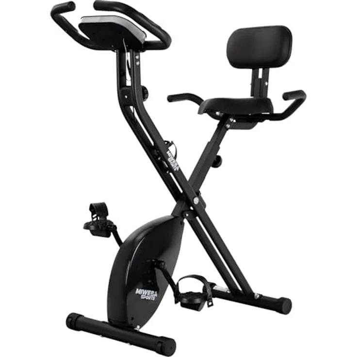 Miweba Sports Heimtrainer Fahrrad | Ergometer klappbar bis 150 kg - Beintrainer flüsterleise - Pedaltrainer - Indoor Bike, schwarz – Bild 2