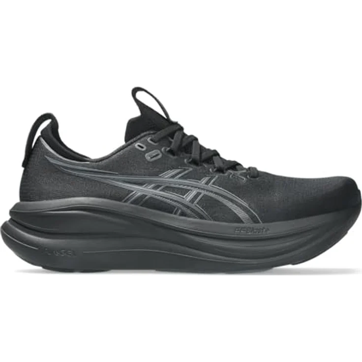 Asics GEL-Nimbus 28, Laufschuhe für Herren mit verbesserter Dämpfung in Schwarz/Grau, Größe 44,5 EU – Bild 3