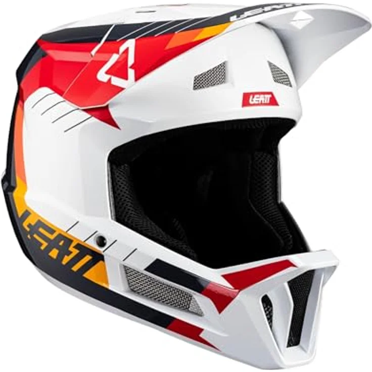 Leatt Helmet MTB Gravity 2.0, Vollgesichtshelm mit 360°-Turbinen-Technologie, weiß/rot, Größe L – Bild 2