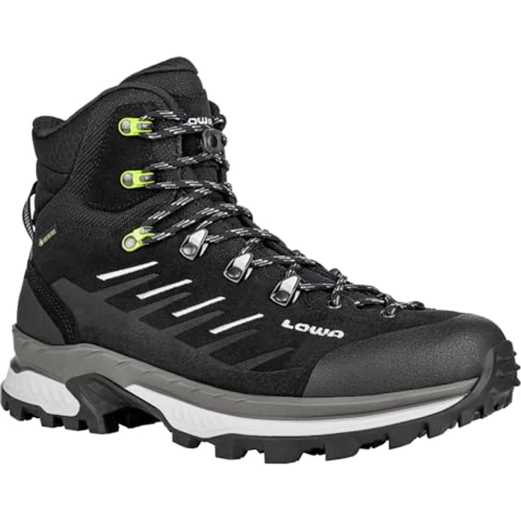 LOWA RANDIR GTX MID, wasserdichte Wanderschuhe für mittelbreite Füße, schwarz/grau, Größe 44 – Bild 4