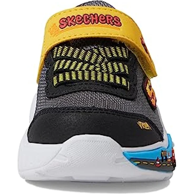 Skechers WIP 407312/BKYL, Laufschuhe für Kinder mit Mesh-Obermaterial und verstellbarem Ristriemen, schwarz, Größe 23 – Bild 8