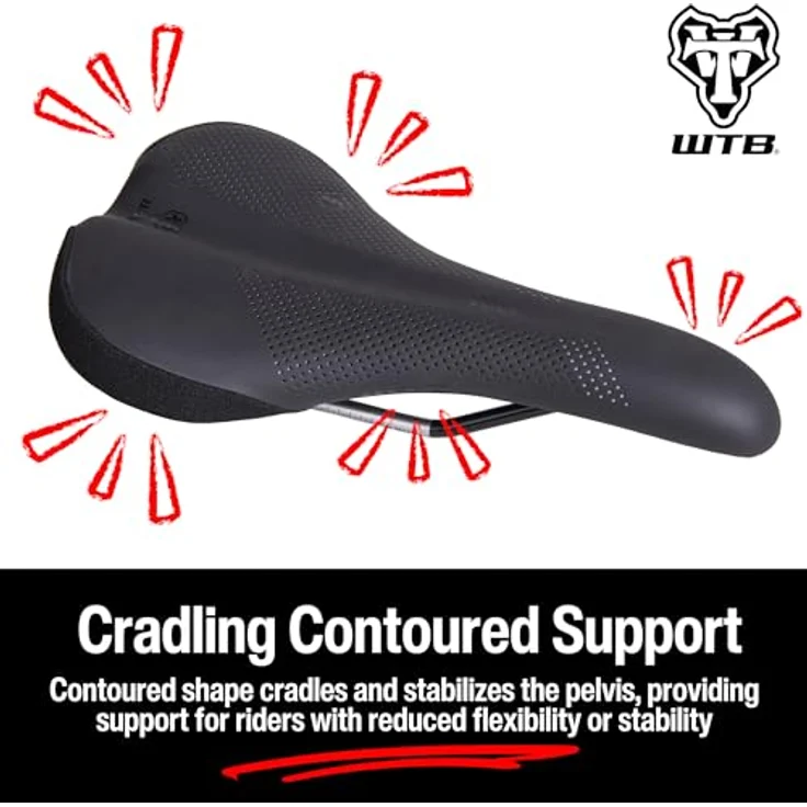 Wtb Volt, Fahrradsattel für MTB, mittlere Polsterdicke, synthetische Oberfläche, Stahlgestell, 265 mm Länge – Bild 4