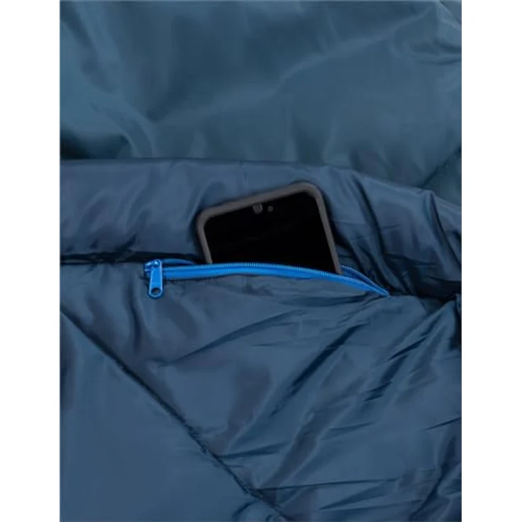 VAUDE Sioux 1000 II Syn, Mumienschlafsack mit Konturkapuze, Wärmekragen und Innentasche, grün – Bild 2
