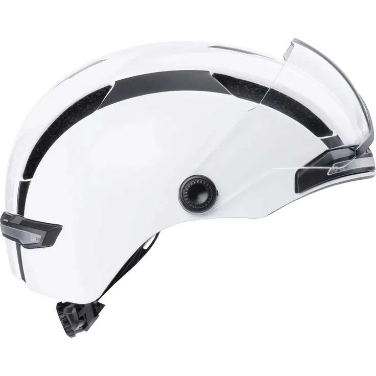 CONTEC Helm "Como", E-Bike Helm mit LED-Front- und Rücklicht, Blinkerfunktion, Größe M/L (58-61 cm)